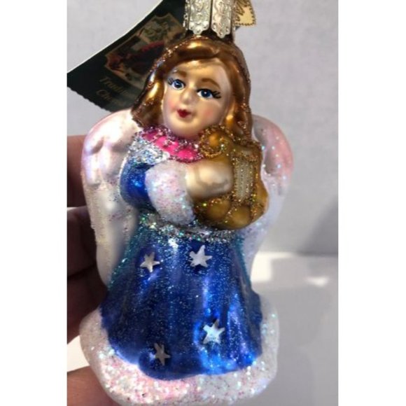 Angel with Lyre Old World Christmas Ornament - Picture 2 of 4